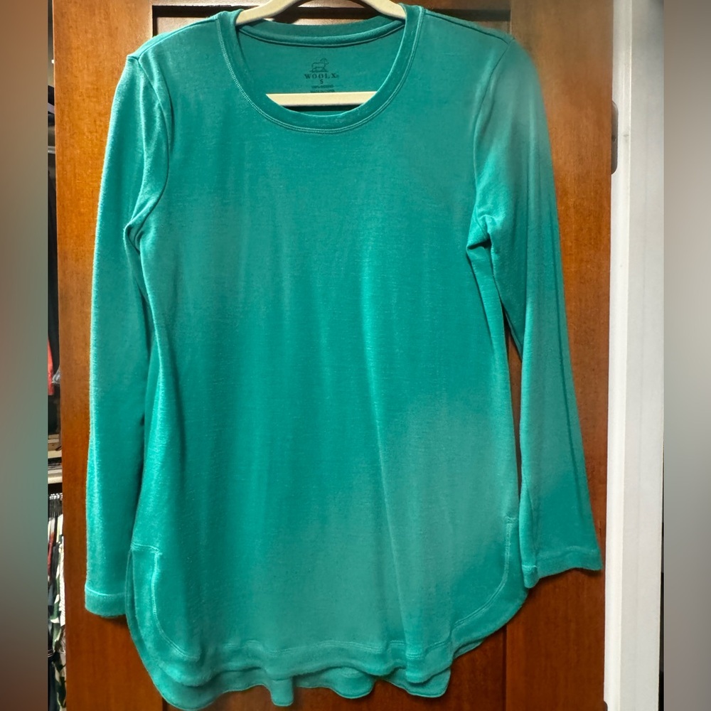 Woolx Green Long Sleeve Tunic Top